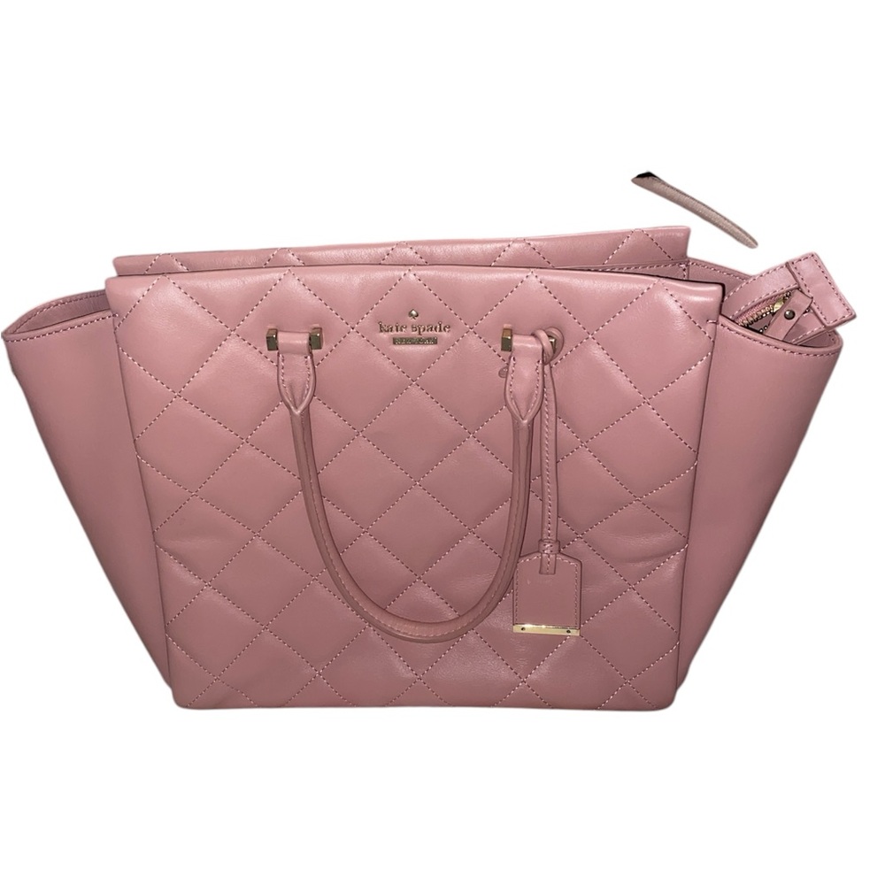 Kate Spade Pink Quilted Tote Bag